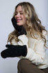 Marshmallow-Cabled Lined Mitts